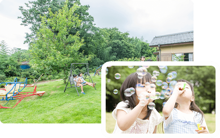 公園で思いっきり遊ぶことができる